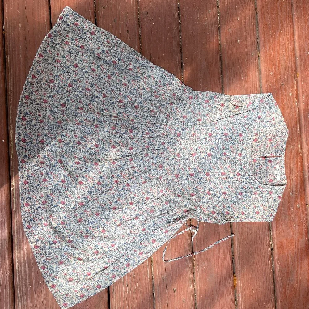 Madewell Chiffon Sharon Tie back Floral Babydoll Dress - Picture 9 of 9